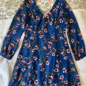 Floral blue dress